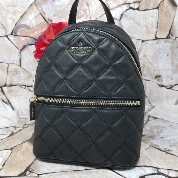 #bagsavenue FAST SHIPPING Natalia Mini Convertible Backpack Black Kate Spade main image 14
